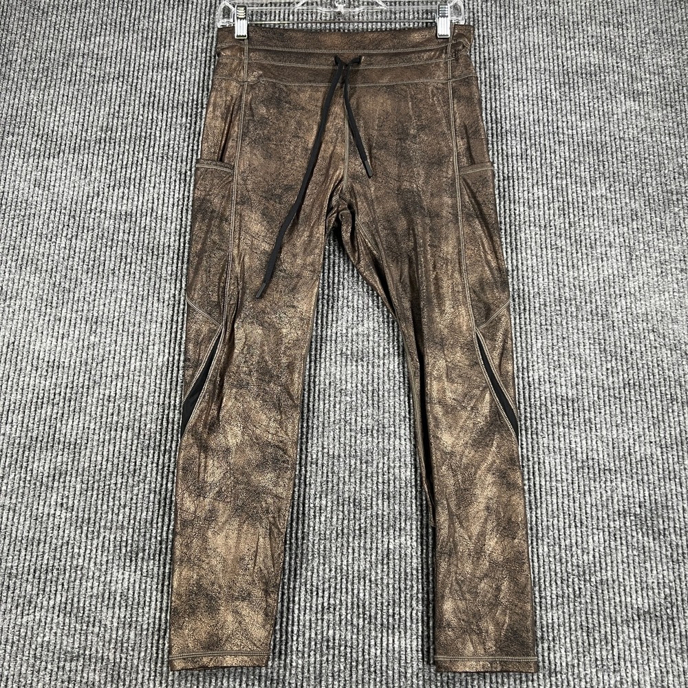 ZYIA Active Pants Womens Size 8-10 Brown Drawstrings‎ Casual Active Training Gym
